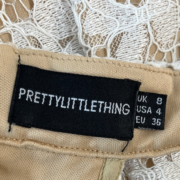 Pretty Little Things Women's White Bodycon Dress Size 4 (EUR 36)