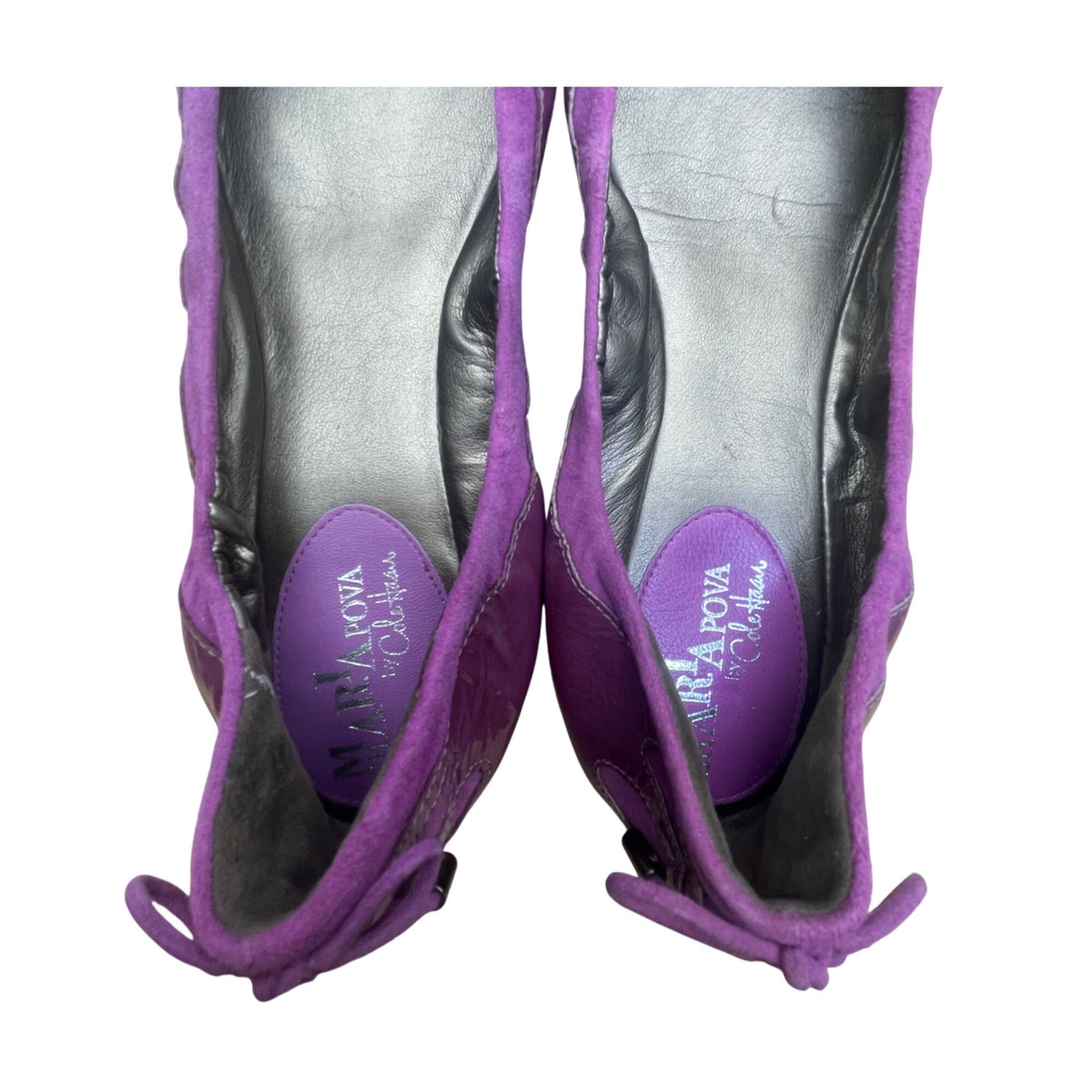 Maria Sharapova Women’s Purple Patent Nike Air Soles Ballet Flats Size 8B