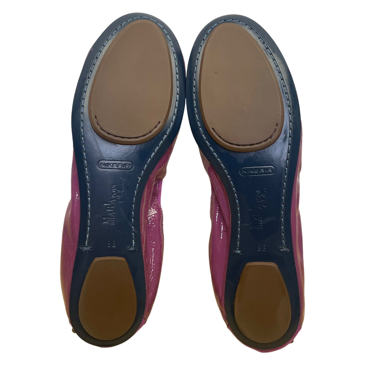 Maria Sharapova Women’s Purple Patent Nike Air Soles Ballet Flats Size 8B