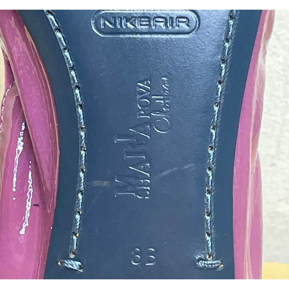 Maria Sharapova Women’s Purple Patent Nike Air Soles Ballet Flats Size 8B