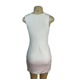 Charming Charlie White & Black Sequin Sleeveless Bodycon Mini Dress Size M