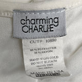 Charming Charlie White & Black Sequin Sleeveless Bodycon Mini Dress Size M