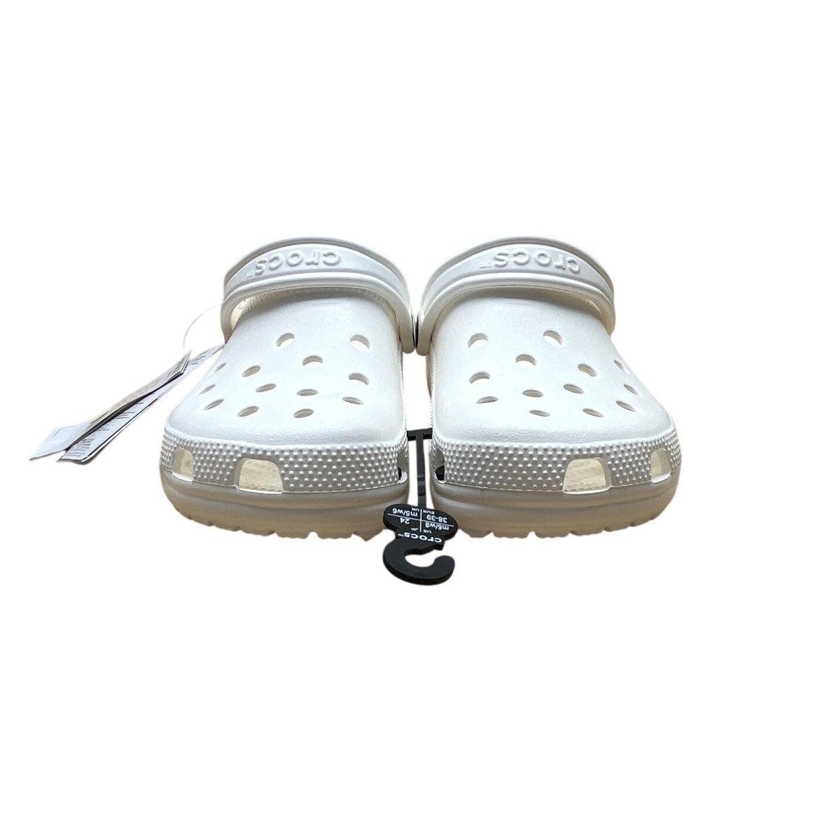 Crocs White Classic Clog Lightweight Slip-On Sandals Size M6/W8 - New