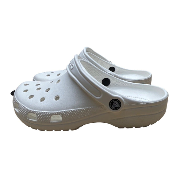 Crocs White Classic Clog Lightweight Slip-On Sandals Size M6/W8 - New