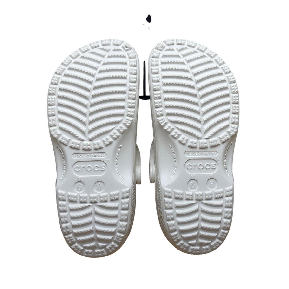 Crocs White Classic Clog Lightweight Slip-On Sandals Size M6/W8 - New