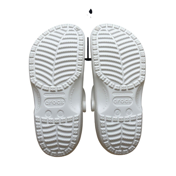 Crocs White Classic Clog Lightweight Slip-On Sandals Size M6/W8 - New