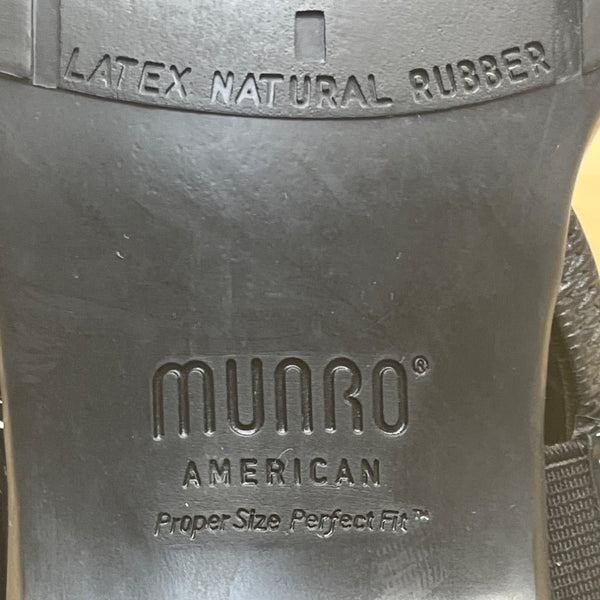 Munro American Black Patent Leather Low Heel Strappy Eclipse Sandals 7.5 New