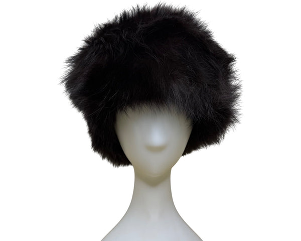 Luxury Womens Black Mink Fur Winter Hat Soft Lined Stylish Cold Weather