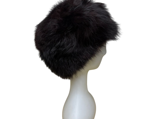 Luxury Womens Black Mink Fur Winter Hat Soft Lined Stylish Cold Weather