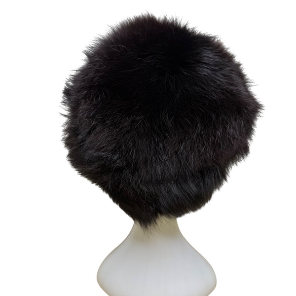 Luxury Womens Black Mink Fur Winter Hat Soft Lined Stylish Cold Weather