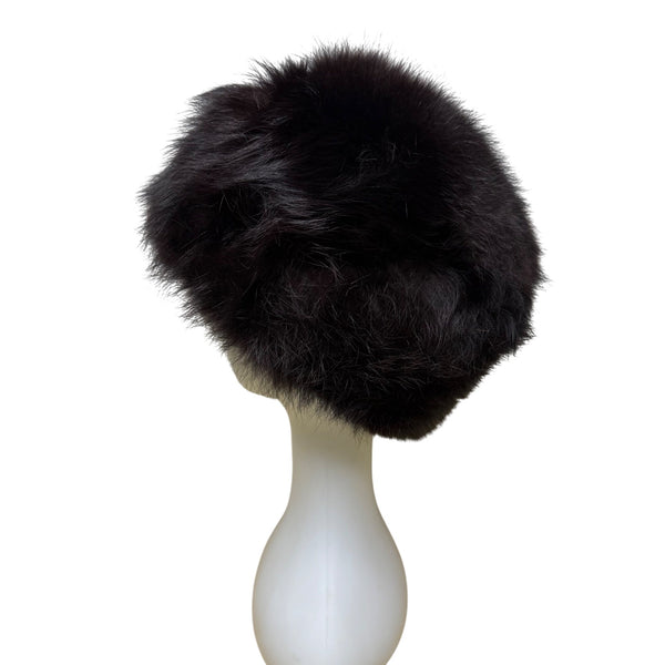 Luxury Womens Black Mink Fur Winter Hat Soft Lined Stylish Cold Weather
