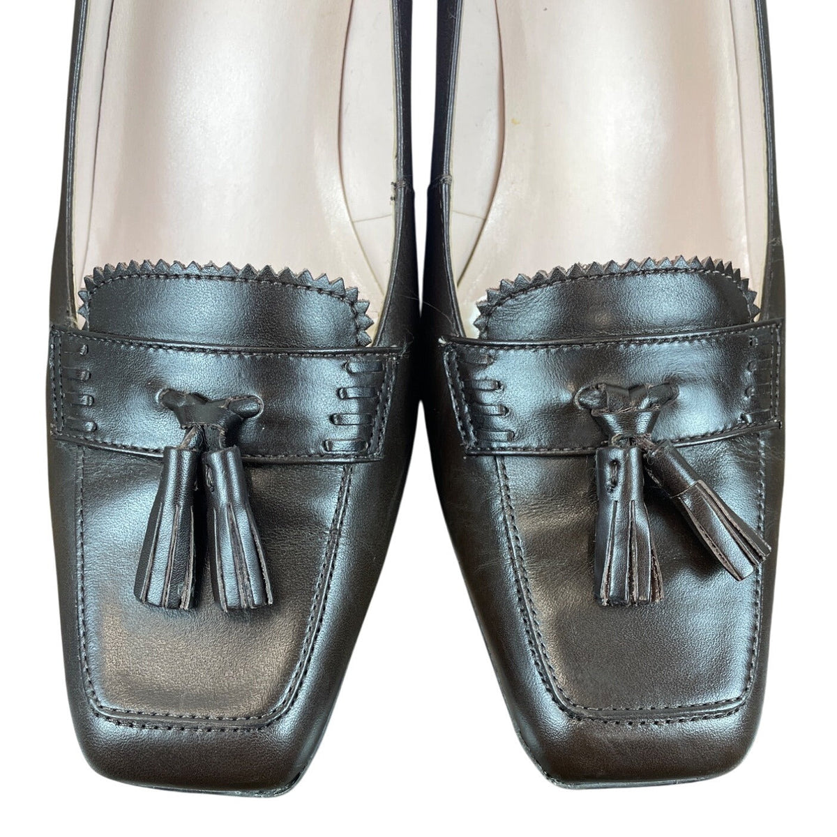Talbots Brown Heaton Leather Tassel Loafer Pumps Womens Size 9M