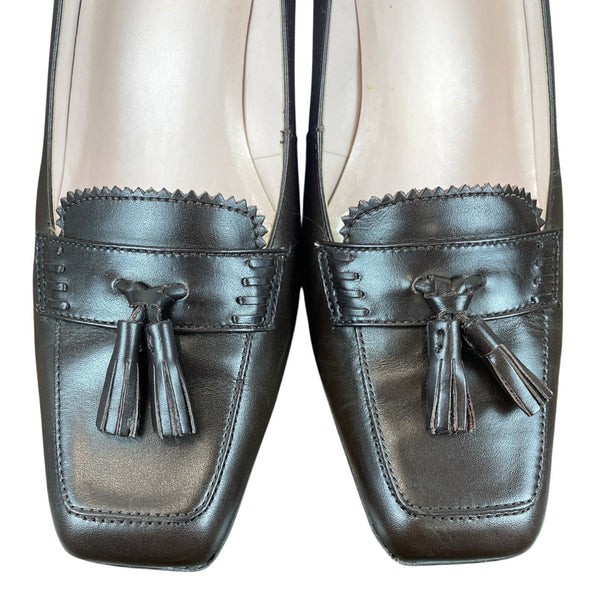 Talbots Brown Heaton Leather Tassel Loafer Pumps Womens Size 9M