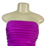 Jessica McClintock Women's Fuschia Ruched Mini Tube Dress With Back Zipper Sz 4