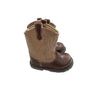 Trimfoot Kids Brown Western Cowboy Boots Manmade Upper Size 4 Durable Stylish Pull-On