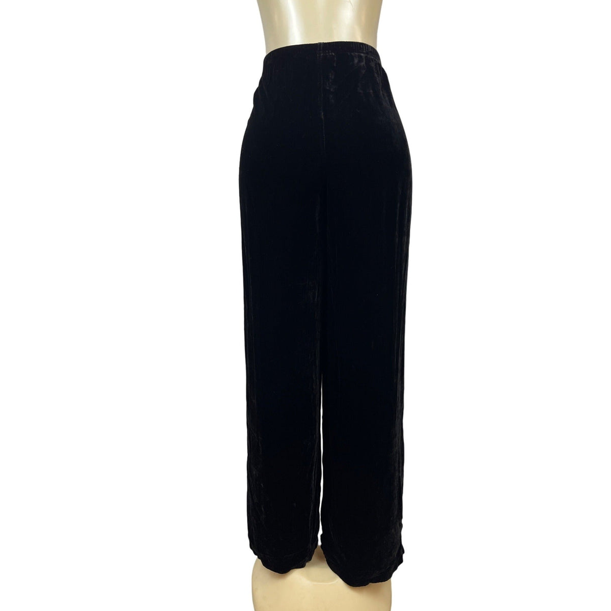 Orvis Women's Straight Leg Flowy and Trendy Black Casual Velvet Pants Sz M