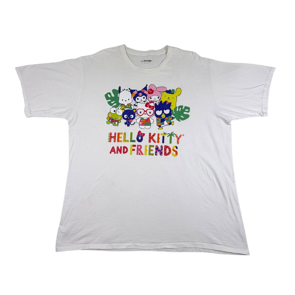 Sanrio Unisex White Cotton/Polyester Hello Kitty & Friends Graphic T-Shirt