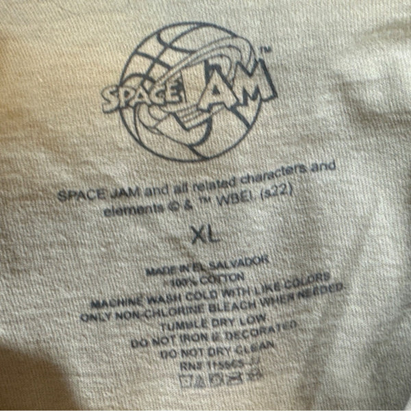 Space Jam Bugs Bunny & Daffy Duck Graphic Tee XL Beige New