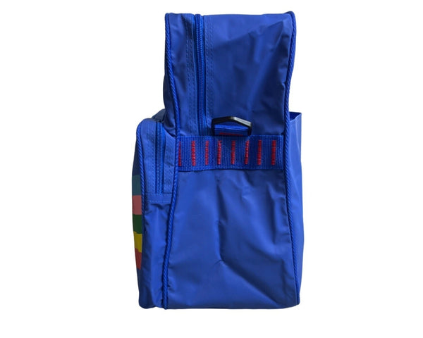 Trafalgar Unisex Blue Rainbow Stripes Crossbody Bag Sz M