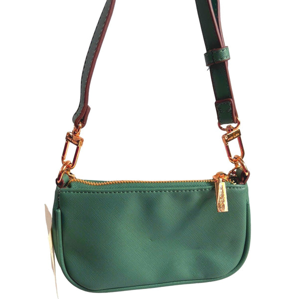 Anne Klein Women's Aqua Blue With Gold Tone Accents Crossbody Purse Sz S - NWT