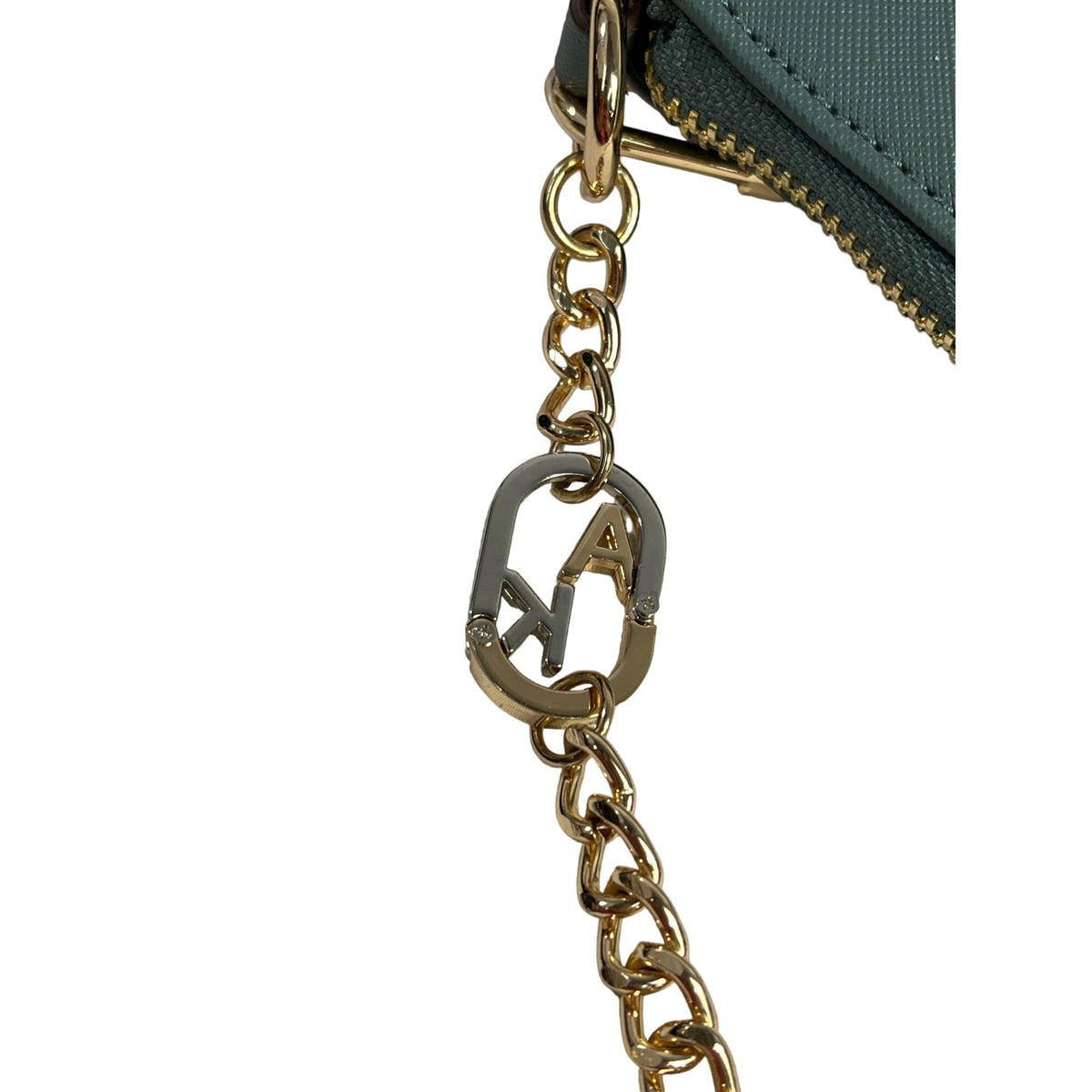 Anne Klein Women's Aqua Blue With Gold Tone Accents Crossbody Purse Sz S - NWT