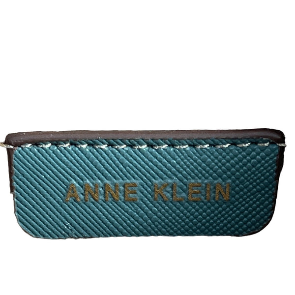 Anne Klein Women's Aqua Blue With Gold Tone Accents Crossbody Purse Sz S - NWT