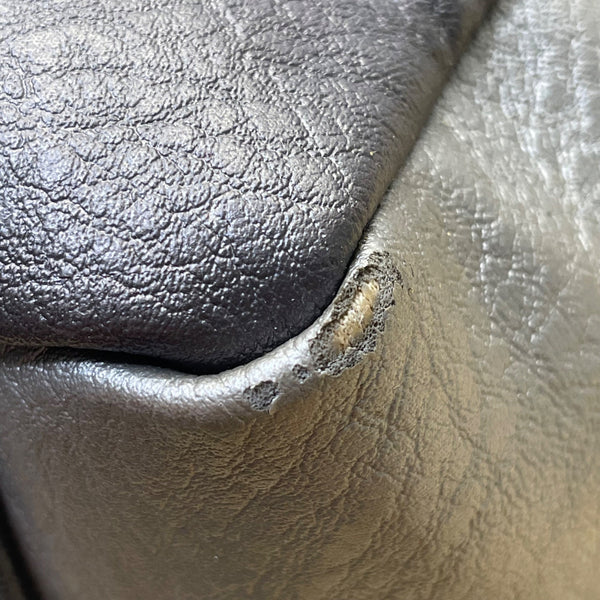 Rosetti Womens Black/Gray Faux Leather Twist Strap & Buckle Accent Shoulder Bag