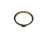 Coach Womens Gold Burgundy Enamel C Logo Hinged Bangle Bracelet Size M/L
