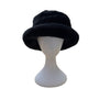 Vintage Betmar Black Faux Fur Bucket Hat Womens Winter Accessory