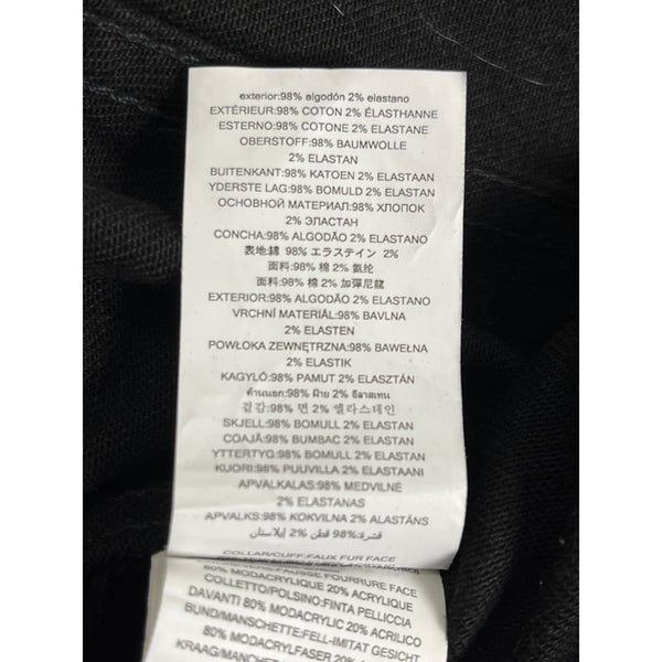 Michael Kors Womens Black Cotton Jean Jacket Bold Button Details Sz XS