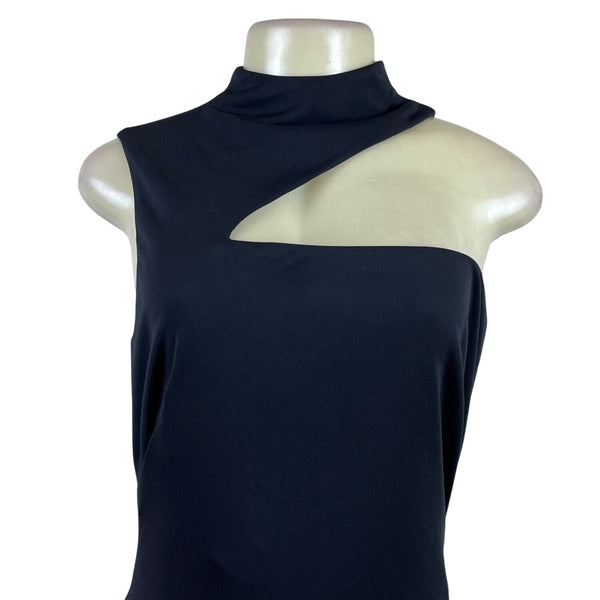 Ralph Lauren Sleeveless Halter Black Maxi Dress Womens Elegant Formal Sz 6