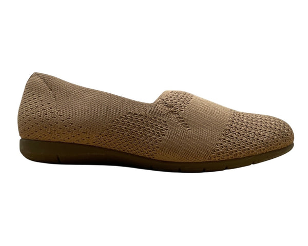 Comfort View Womens Tan Beige Slip-On Tessa Casual Flats Shoes Size 9.5W