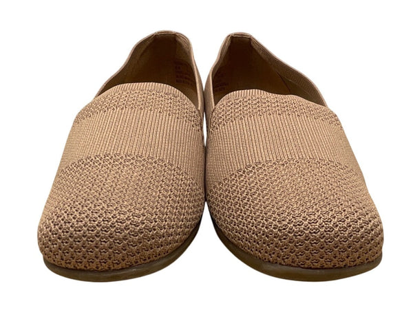 Comfort View Womens Tan Beige Slip-On Tessa Casual Flats Shoes Size 9.5W