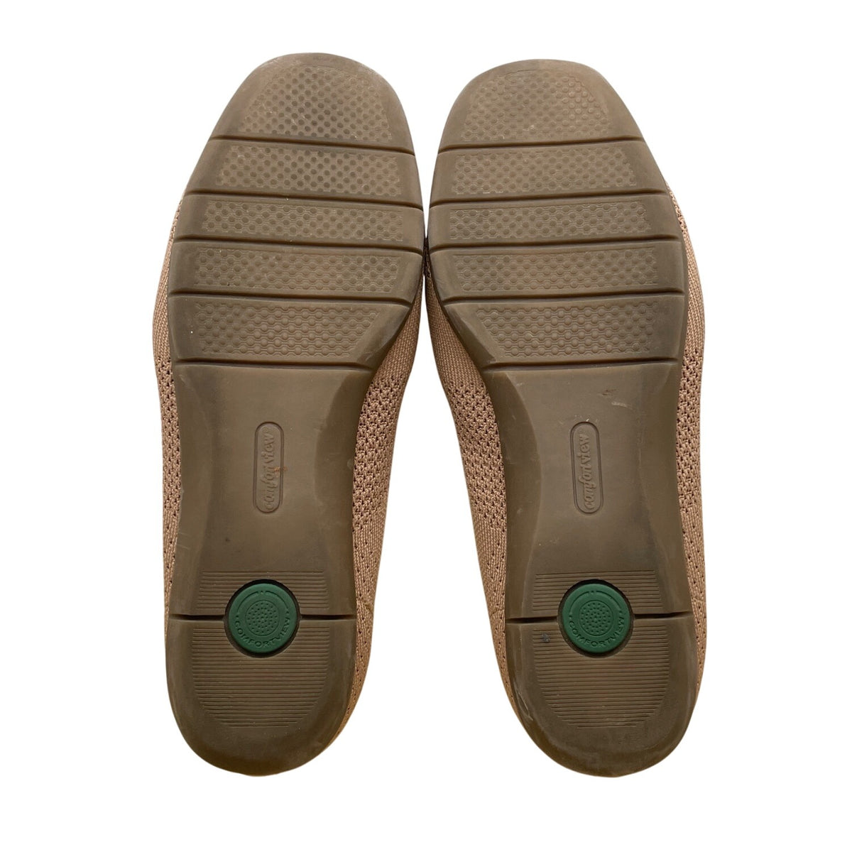 Comfort View Womens Tan Beige Slip-On Tessa Casual Flats Shoes Size 9.5W