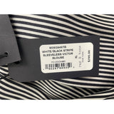 Rag & Bone Womens Black & White Striped Silk Sleeveless Wrap Blouse Sz XL - New