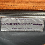 Vintage Susan Bennis Warren Edwards Brown Suede Crossbody Bag Sz M