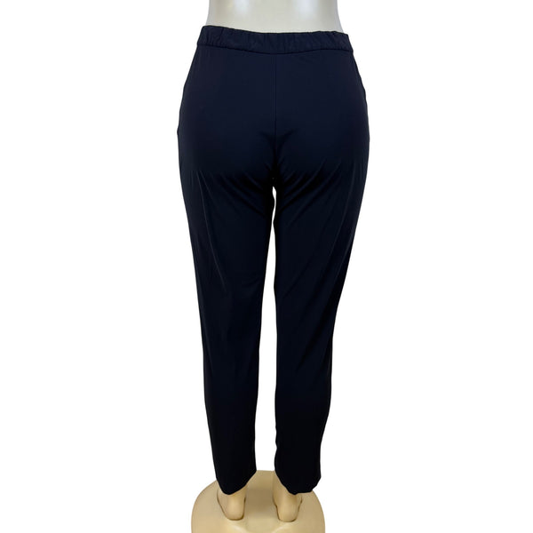 Porto Women’s Black Straight-Leg Pants Side Slits Zip Closure Size 1