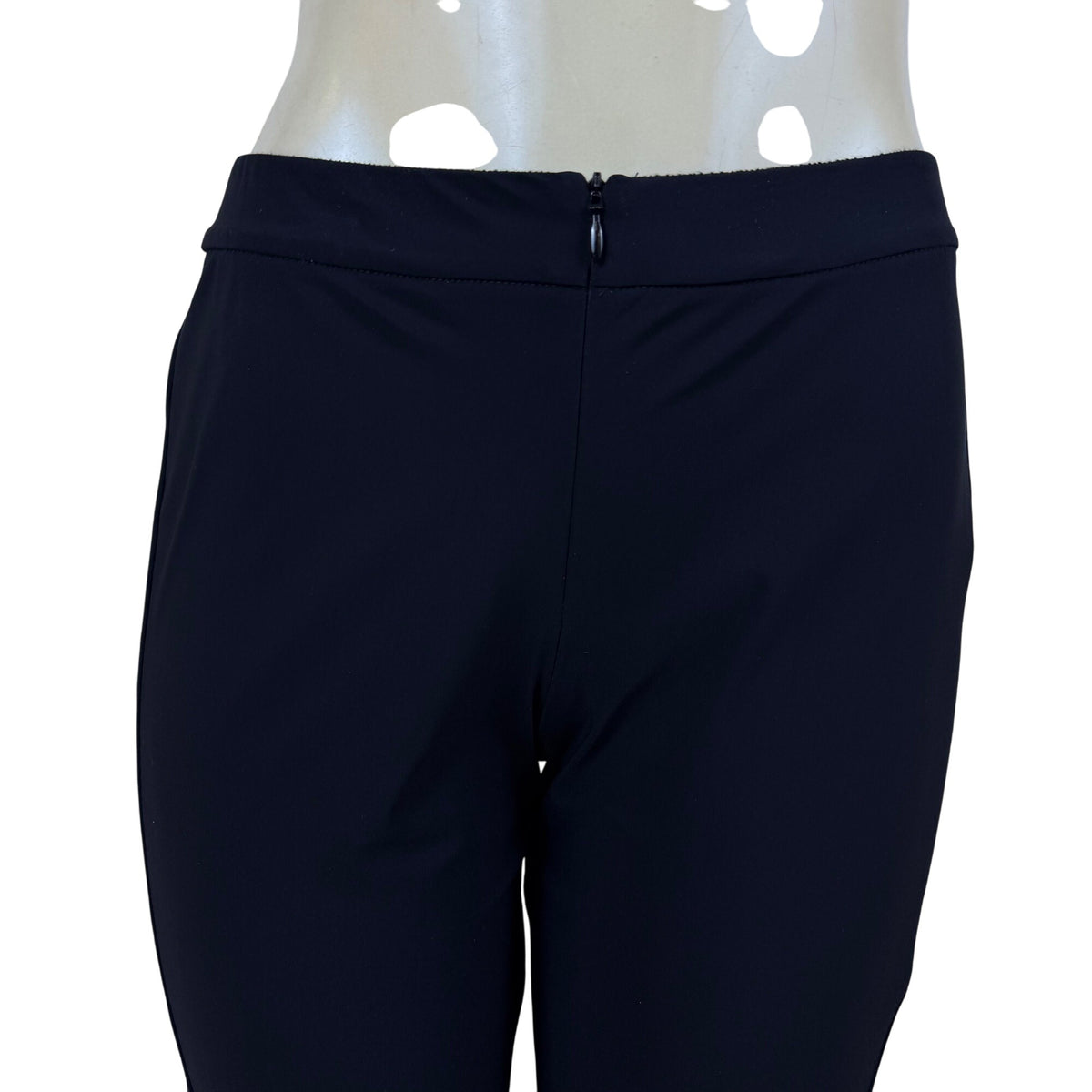 Porto Women’s Black Straight-Leg Pants Side Slits Zip Closure Size 1