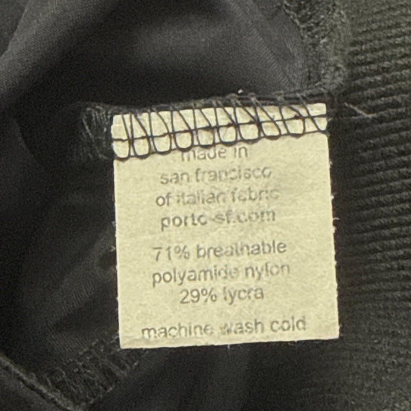 Porto Women’s Black Straight-Leg Pants Side Slits Zip Closure Size 1