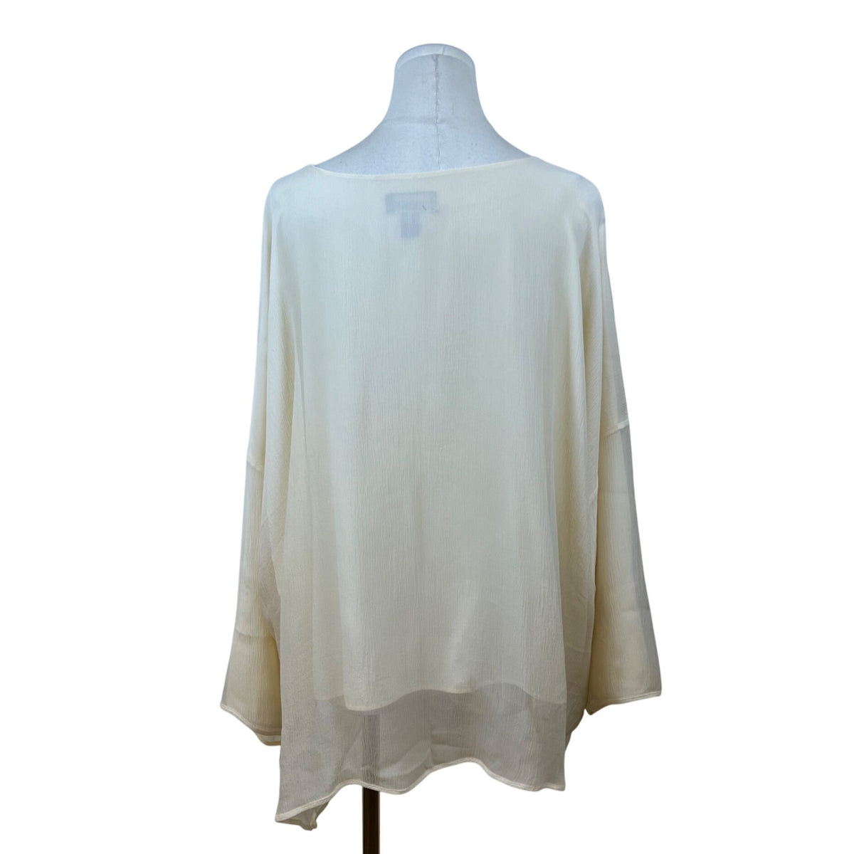 Eskandar Women's Ivory Silk Blend Oversized Long Sleeve Blouse Size 1 - New
