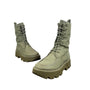 Franco Sarto Womens Lace-Up Side Zip L Margey 2 Combat Boots Olive Green Size 9M