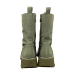 Franco Sarto Womens Lace-Up Side Zip L Margey 2 Combat Boots Olive Green Size 9M
