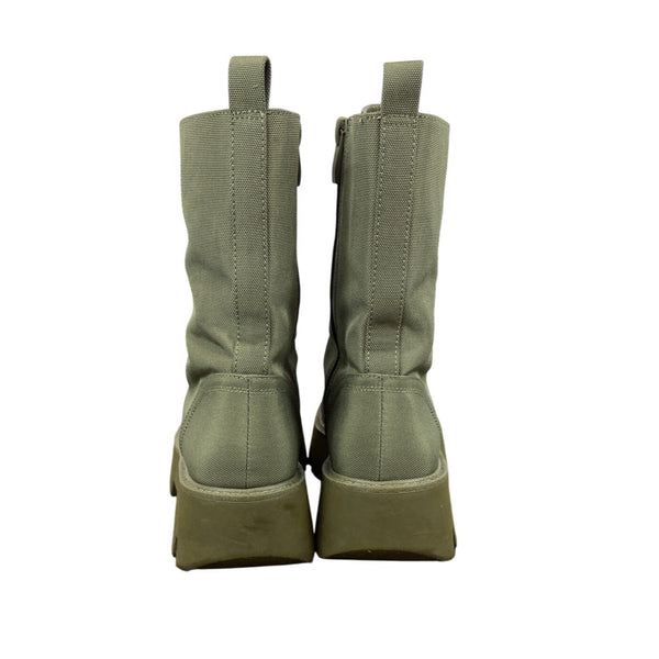Franco Sarto Womens Lace-Up Side Zip L Margey 2 Combat Boots Olive Green Size 9M