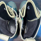 Franco Sarto Womens Lace-Up Side Zip L Margey 2 Combat Boots Olive Green Size 9M