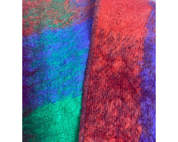 Waverley Multicolored Colorblock 100% Mohair Wool One Size
