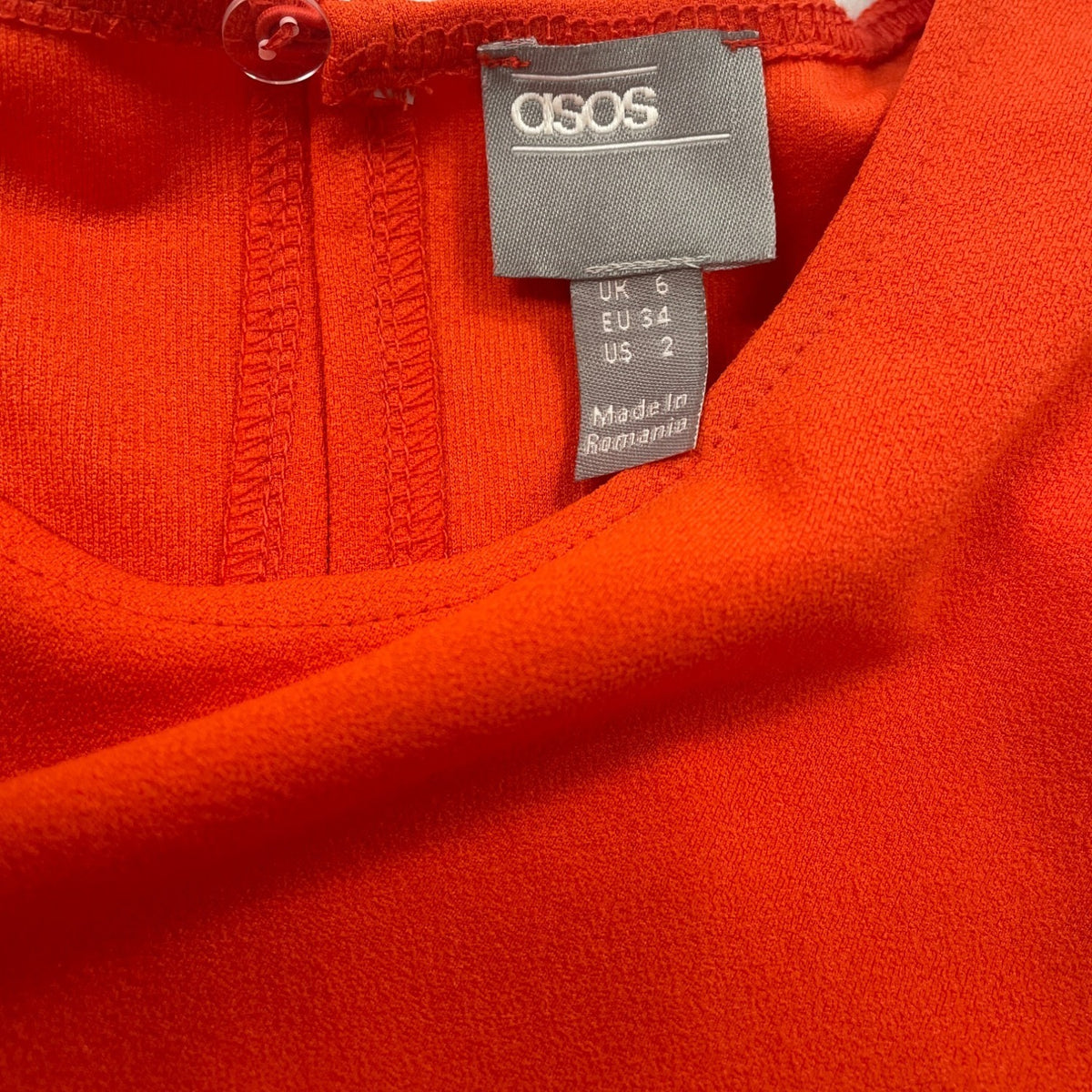 Asos Womens Orange Short Sleeve Midi Dress Size US 2
