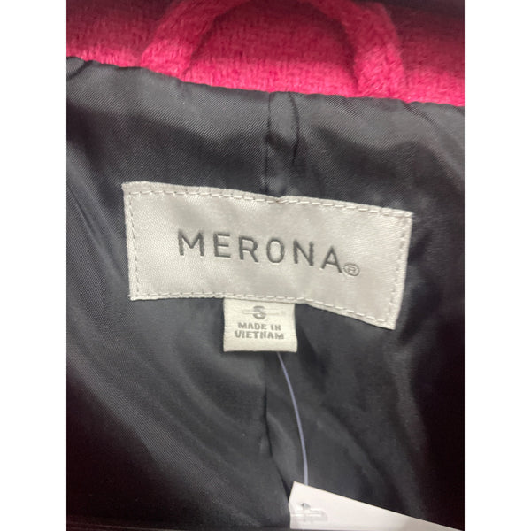 Merona Womens Peacoat Pink Wool Blend Double-Breasted Size S - New