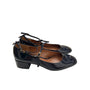 Zara Womens Navy Patent Heels With Ankle Strap Size 42 Elegant & Sophisticated Pumps