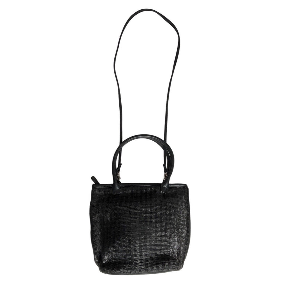 Etienne Aigner Women's Black Mesh Crossbody and Shoulder Bag Sz M