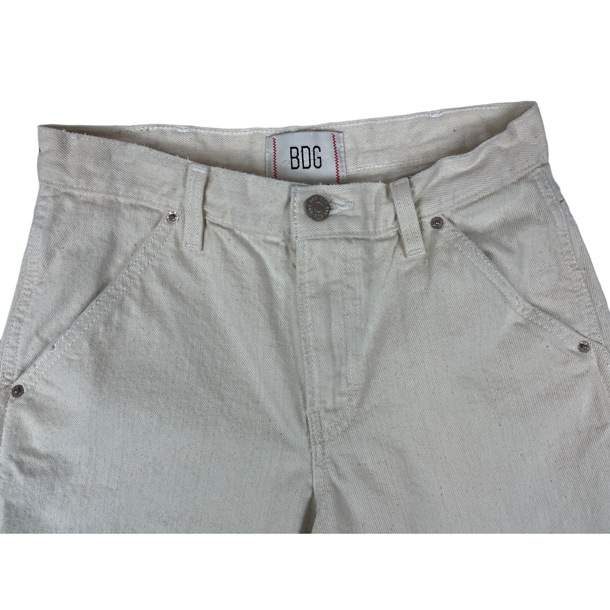 BDG Women’s Off White High Rise Straight Leg Jean Sz 26